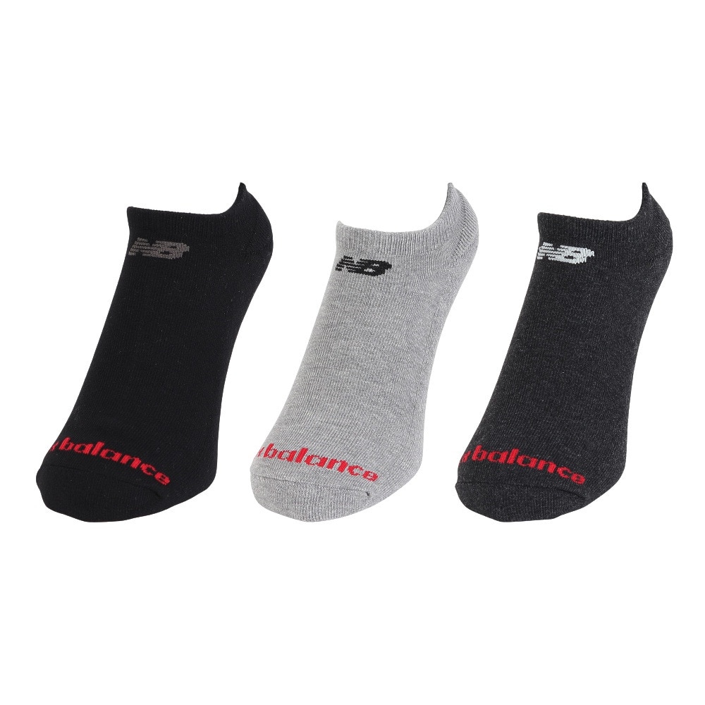 ニューバランス（new balance）（メンズ）靴下 アンクルソックス スニーカーレングス 3足組 23-29cm LAS55635AS1 くるぶし アンクル丈 ３足セット
