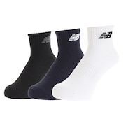 ニューバランス(new balance)(メンズ)ミッドレングスソックス 3足組 JASL7793BKW