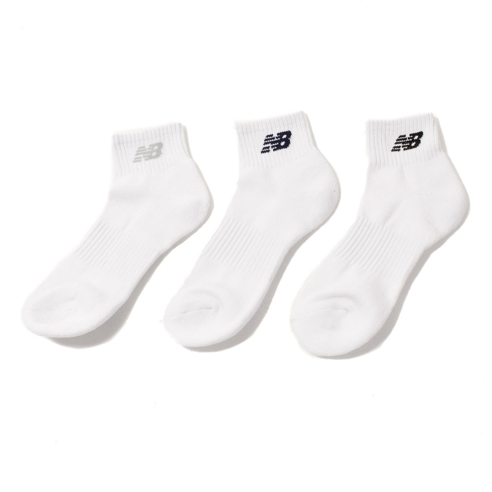 ニューバランス（new balance）（メンズ）ミッドレングスソックス 3足組 JASL7793WT★★★