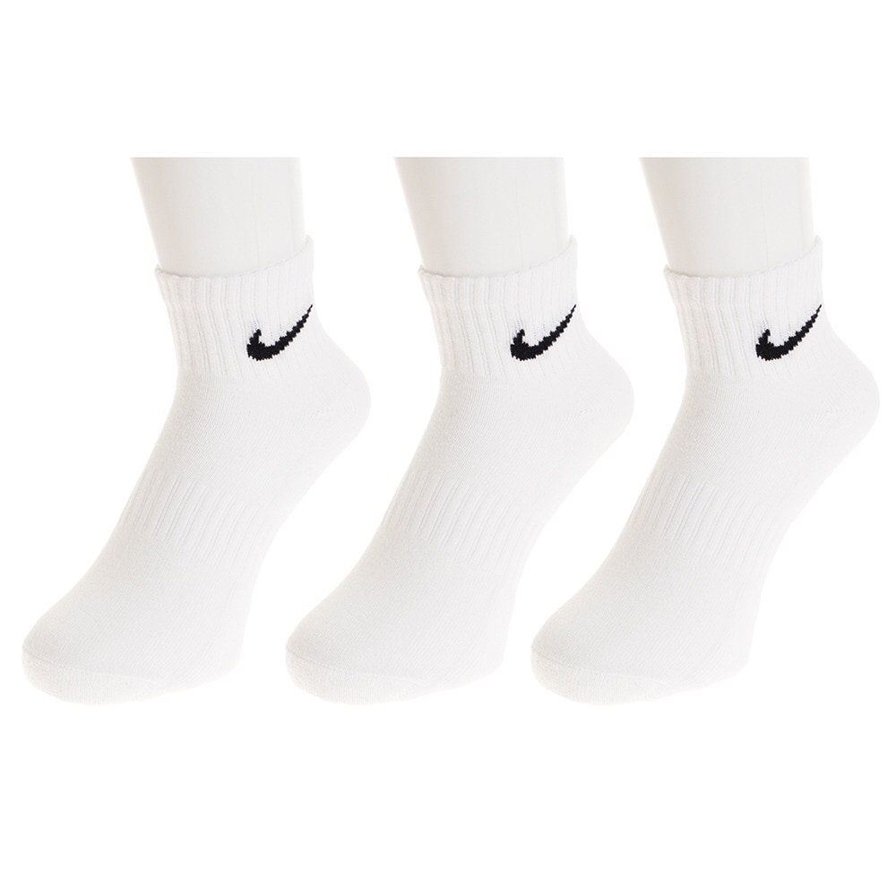 ナイキ（NIKE）（メンズ、レディース）エブリデイ クッション アンクルソックス 3足組 SX7667-100SP19 ホワイト