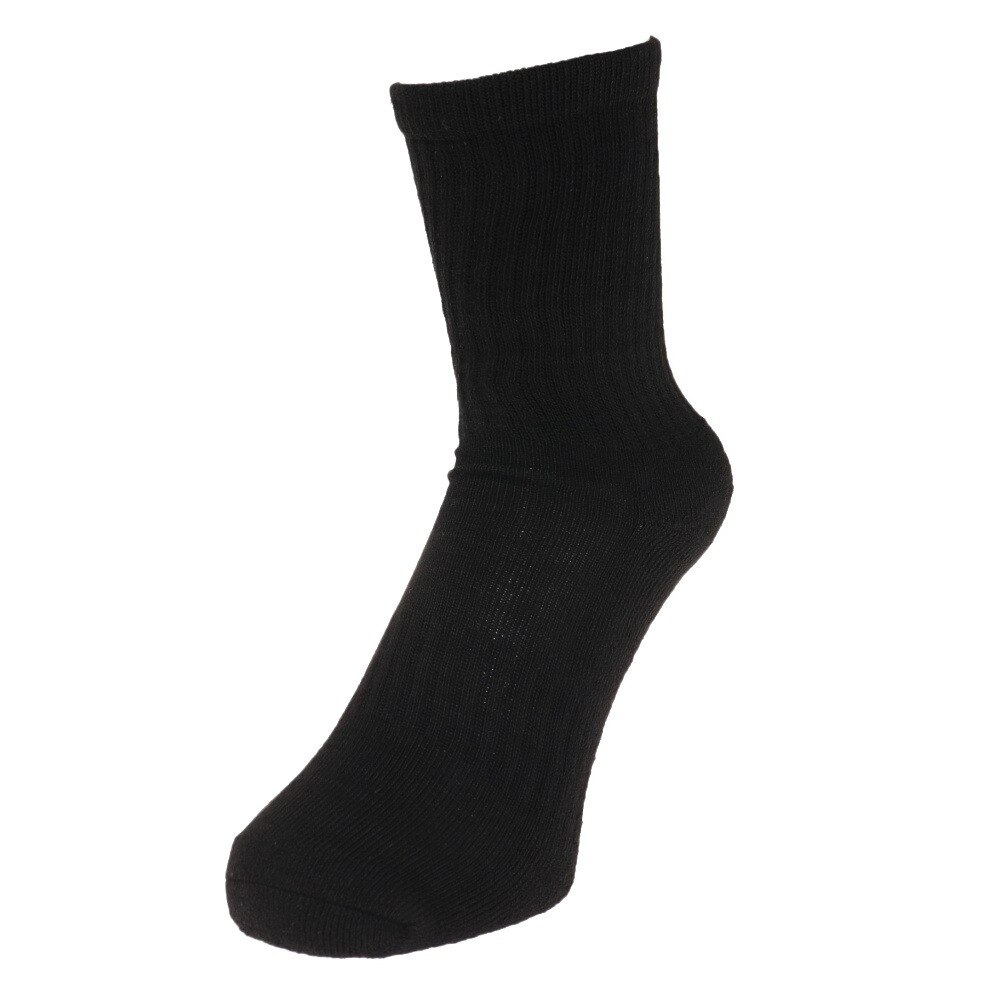 ノーブランド（NO BRAND）（メンズ）ヒートクロス 3足組 パイルソックス 25.0～28.0cm 894NN2OK0411 BLK