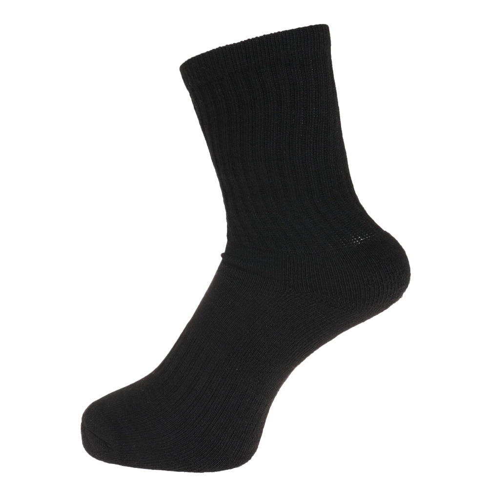 ノーブランド（NO BRAND）（メンズ）ヒートクロス 3足組 パイルソックス 25.0～28.0cm 894NN2OK0411 BLK