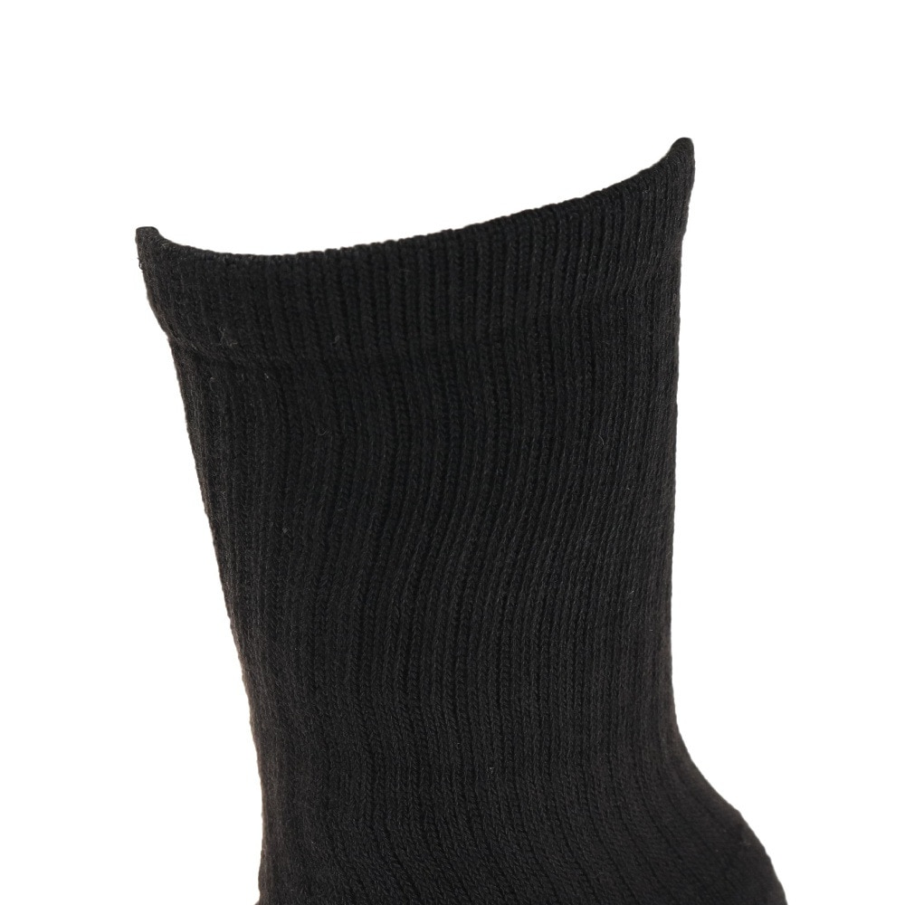 ノーブランド（NO BRAND）（メンズ）ヒートクロス 3足組 パイルソックス 25.0～28.0cm 894NN2OK0411 BLK