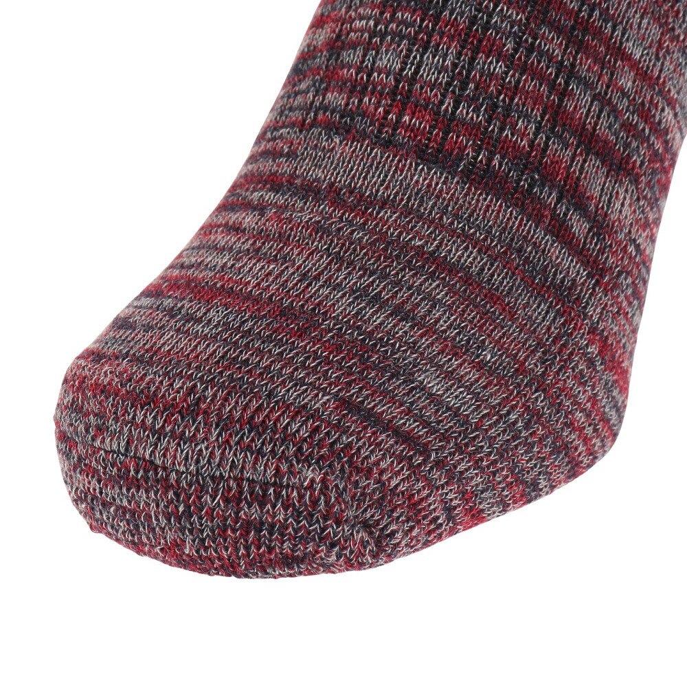 ノーブランド（NO BRAND）（メンズ）ヒートクロス 3足組 パイルソックス 25.0～28.0cm 894NN2OK0411 RED