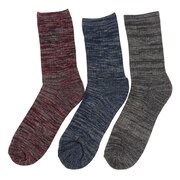 その他ブランド（OTHER BRAND）（メンズ）ヒートクロス 3足組 パイルソックス 25.0～28.0cm 894NN2OK0411 RED