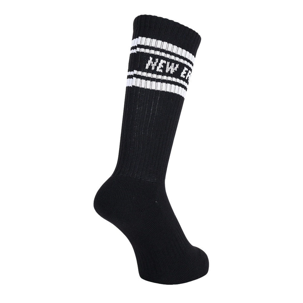 ニューエラ（NEW ERA）（メンズ、レディース、キッズ）ソックス クルー 3ペア ライン 白 21cm～29cm 13517761 靴下 3足セット 3足組 3P ホワイト