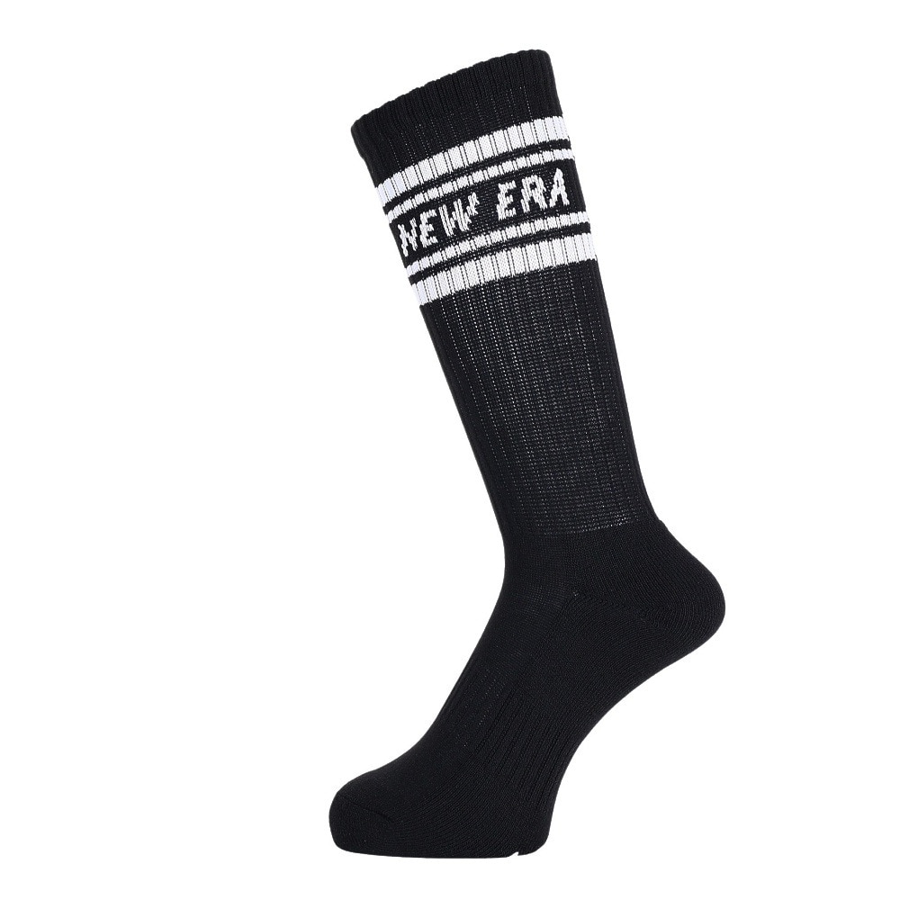 ニューエラ（NEW ERA）（メンズ、レディース、キッズ）ソックス クルー 3ペア ライン 白 21cm～29cm 13517761 靴下 3足セット 3足組 3P ホワイト