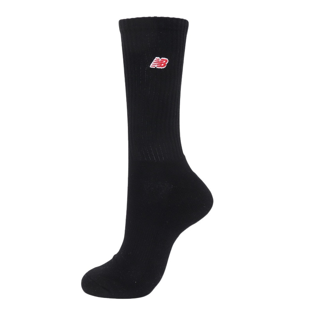 ニューバランス（new balance）（メンズ、レディース）パッチロゴ 3Pソックス 3足組 LAS33763BK