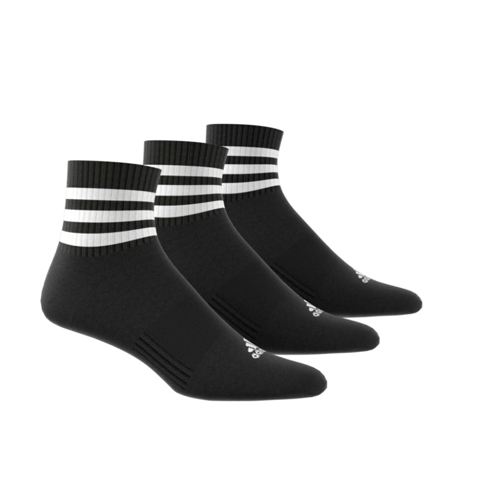 アディダス（adidas）（メンズ）スリーストライプス クッション スポーツウェア ミッドカットソックス 3足組 EBB66-IC1317