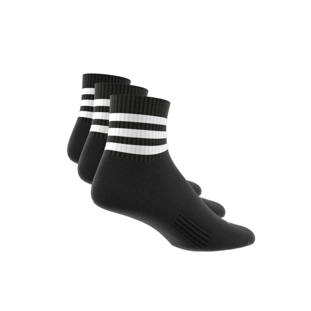 アディダス（adidas）（メンズ）スリーストライプス クッション スポーツウェア ミッドカットソックス 3足組 EBB66-IC1317