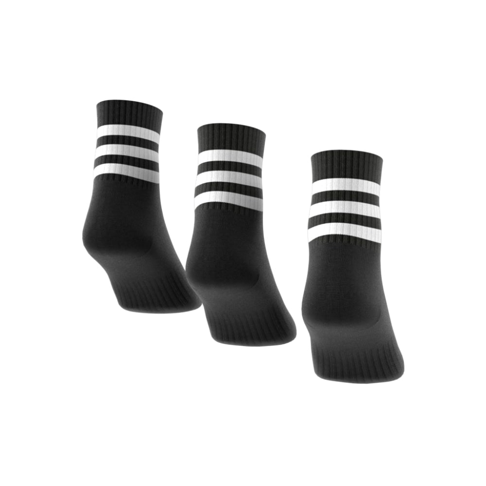 アディダス（adidas）（メンズ）スリーストライプス クッション スポーツウェア ミッドカットソックス 3足組 EBB66-IC1317