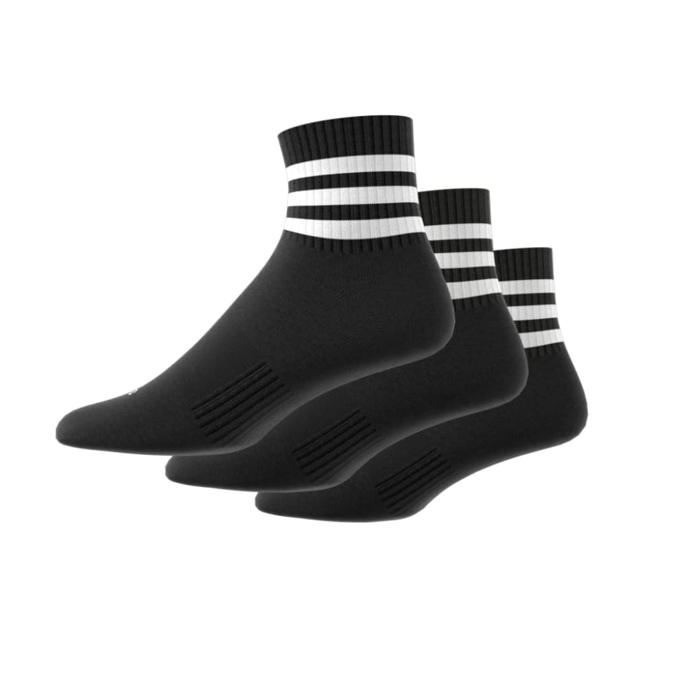 アディダス（adidas）（メンズ）スリーストライプス クッション スポーツウェア ミッドカットソックス 3足組 EBB66-IC1317