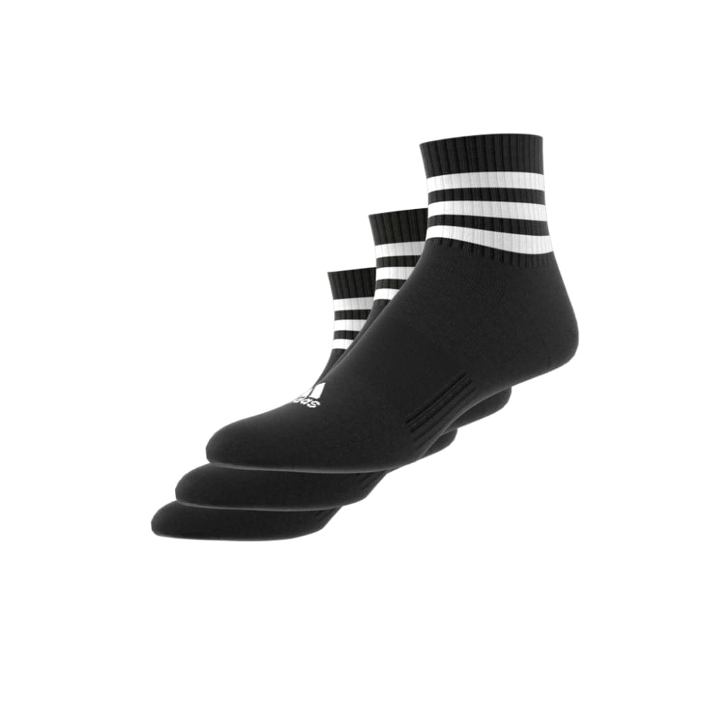 アディダス（adidas）（メンズ）スリーストライプス クッション スポーツウェア ミッドカットソックス 3足組 EBB66-IC1317