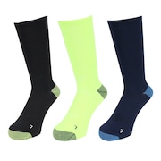 (メンズ)ストロングクルーソックス YEL/NVY/LIME 3足組 SK3F0004-WA894-GROK