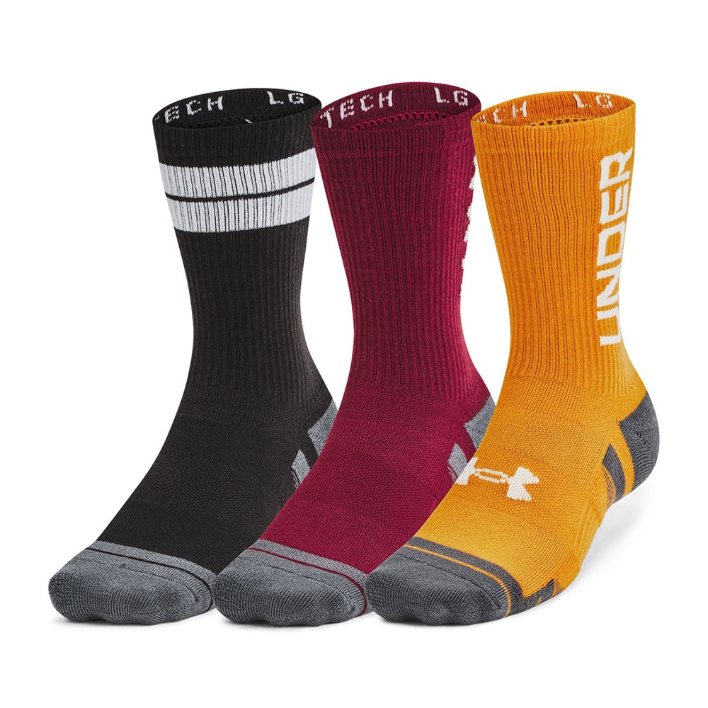 アンダーアーマー（UNDER ARMOUR）（メンズ）パフォーマンステック ノベルティ クルー ソックス 3足組 1379515 625 3色