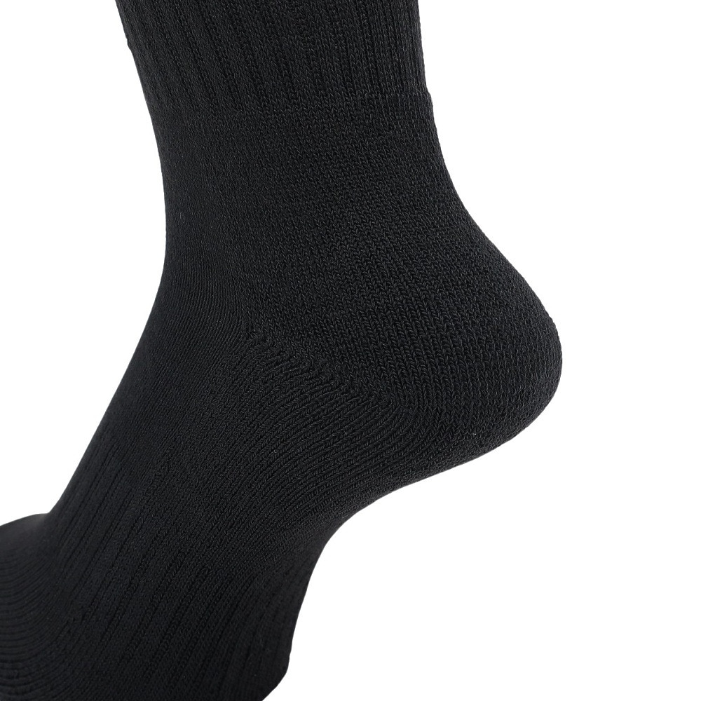 クー（Coo.）（メンズ）ヒートクロス クルーソックス 3足組 894Q4GSA0069 BLK 黒 25-28cm 抗菌防臭