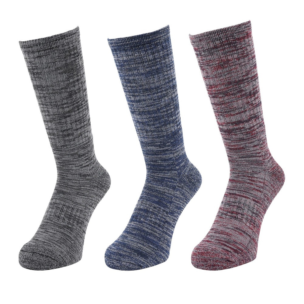 クー（Coo.）（メンズ）HEAT-X 3足組 クルー丈 ソックス CGYNVYBLK 894Q4GSA0071 CGRY 25-28cm 抗菌防臭