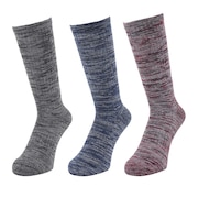 (メンズ)HEAT-X 3足組 クルー丈 ソックス CGYNVYBLK 894Q4GSA0071 CGRY 25-28cm 抗菌防臭