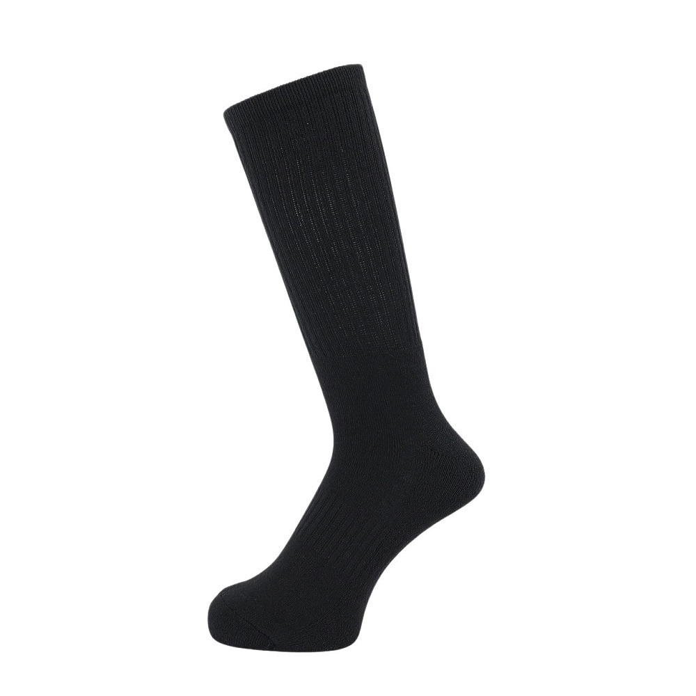 クー（Coo.）（メンズ）HEAT-X 3足組 クルー丈 ソックス 894Q4GSA0074 BLK 黒 25-28cm 抗菌防臭