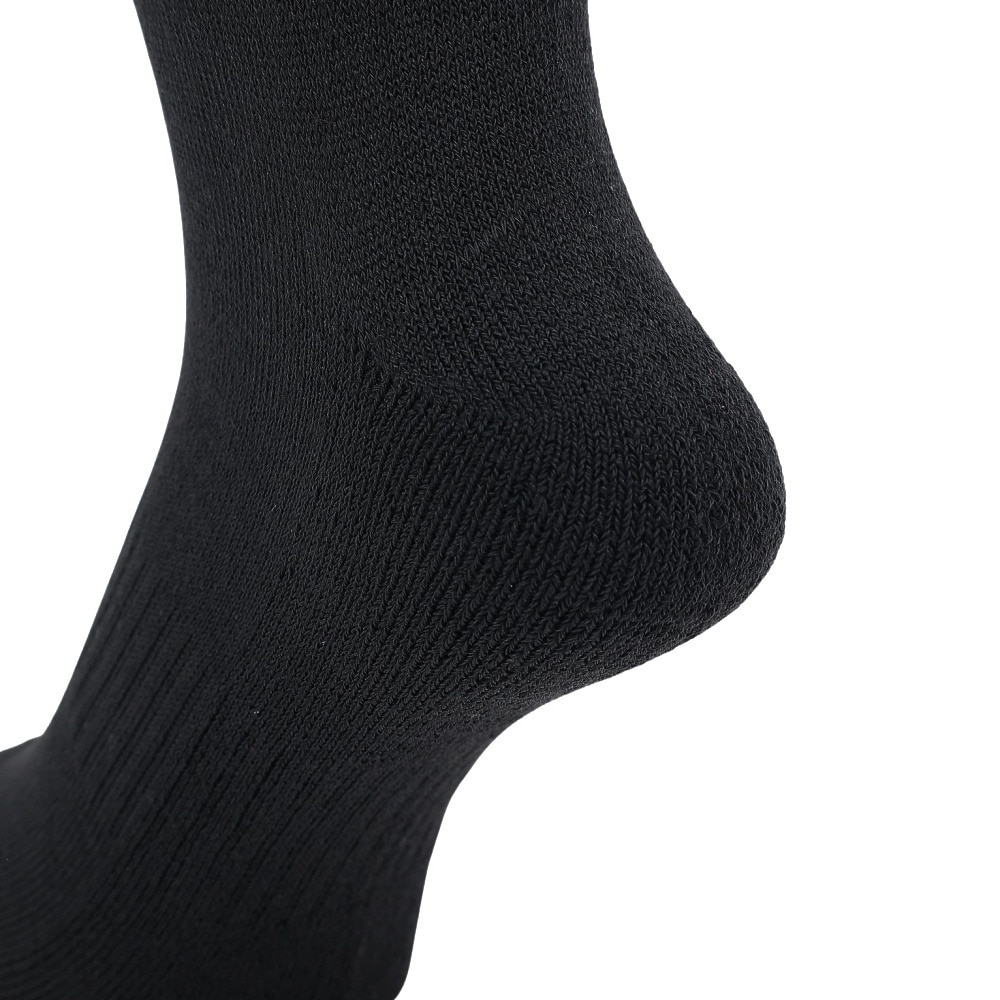 クー（Coo.）（メンズ）HEAT-X 3足組 クルー丈 ソックス 894Q4GSA0074 BLK 黒 25-28cm 抗菌防臭