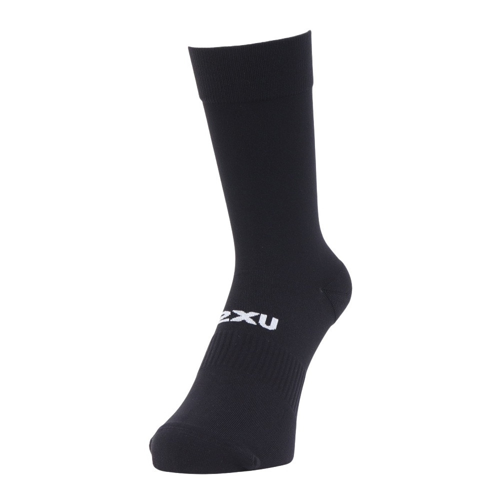 ツー・タイムズ・ユー（2XU）（メンズ、レディース）クルー丈 ソックス 3足組 UQ7238E-BLK/WHT ブラック