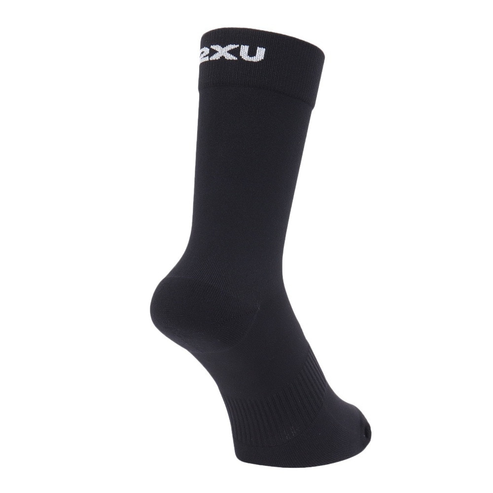 ツー・タイムズ・ユー（2XU）（メンズ、レディース）クルー丈 ソックス 3足組 UQ7238E-BLK/WHT ブラック