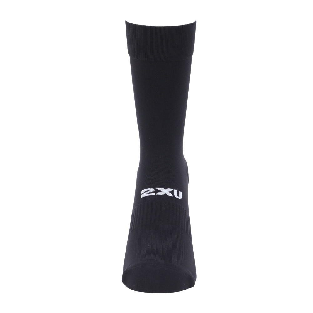 ツー・タイムズ・ユー（2XU）（メンズ、レディース）クルー丈 ソックス 3足組 UQ7238E-BLK/WHT ブラック