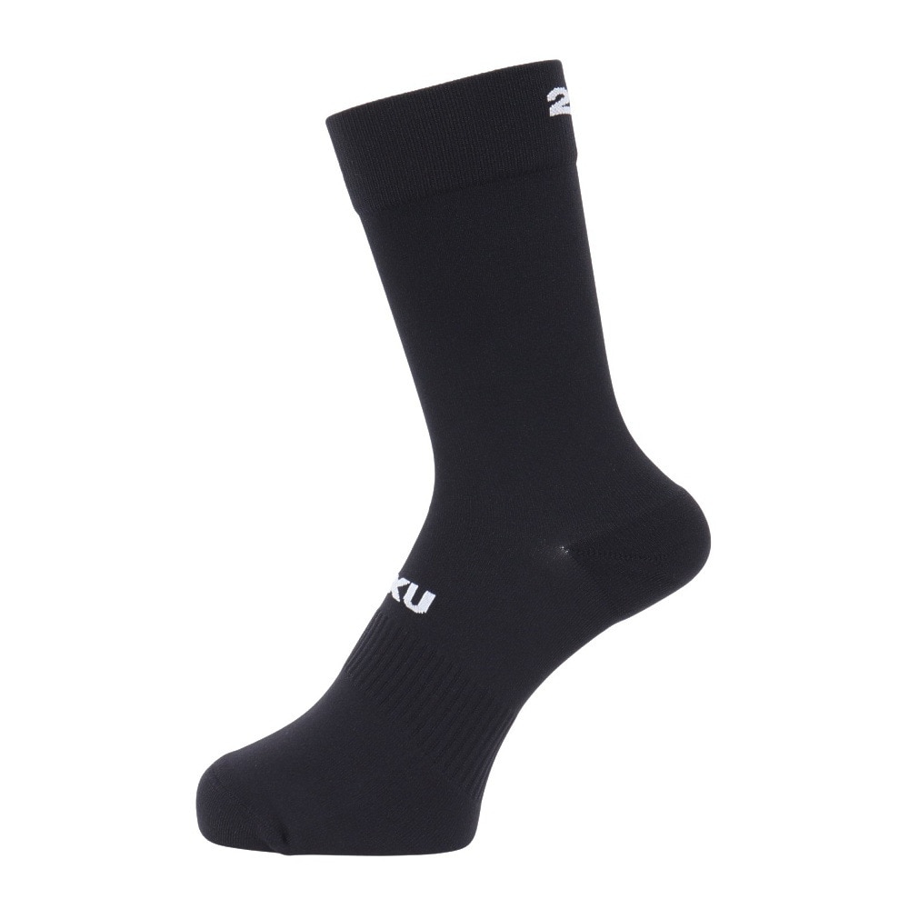 ツー・タイムズ・ユー（2XU）（メンズ、レディース）クルー丈 ソックス 3足組 UQ7238E-BLK/WHT ブラック