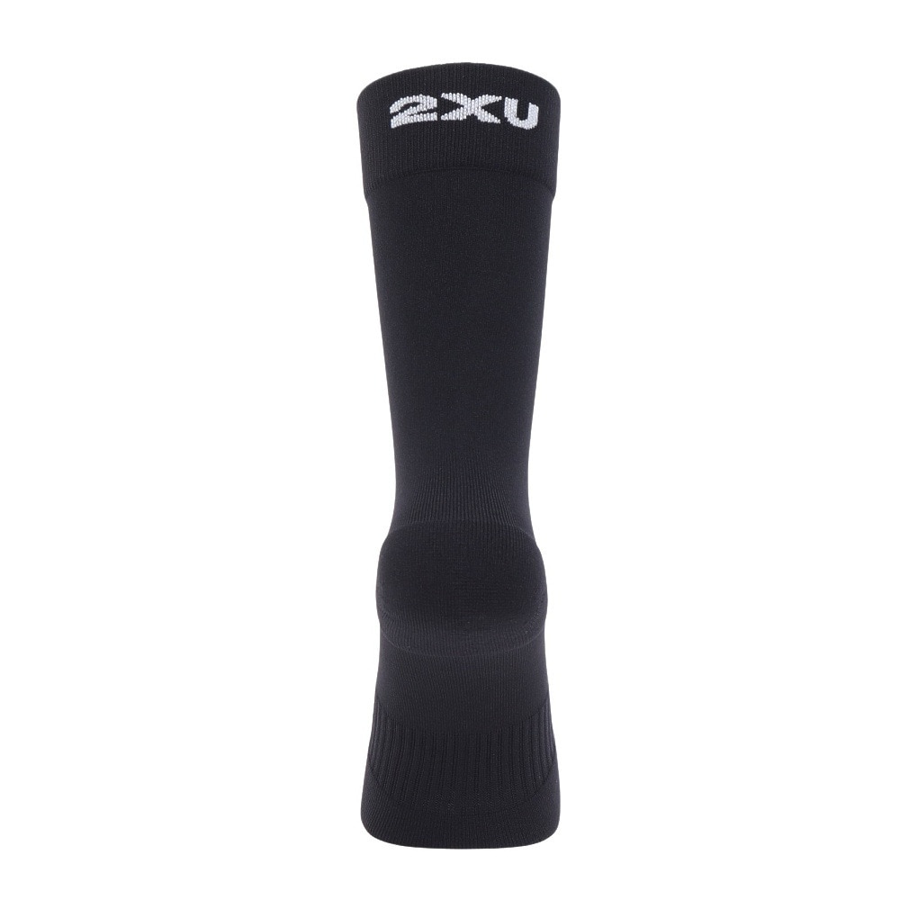 ツー・タイムズ・ユー（2XU）（メンズ、レディース）クルー丈 ソックス 3足組 UQ7238E-BLK/WHT ブラック