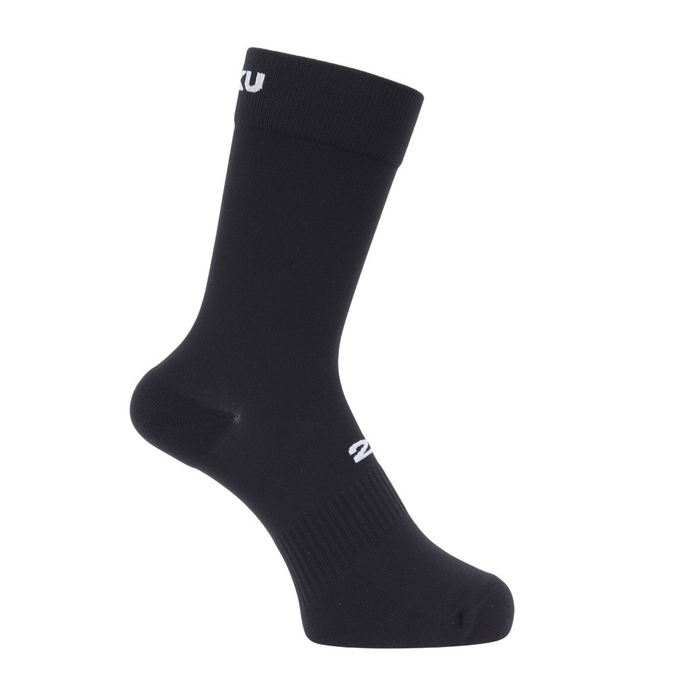 ツー・タイムズ・ユー（2XU）（メンズ、レディース）クルー丈 ソックス 3足組 UQ7238E-BLK/WHT ブラック