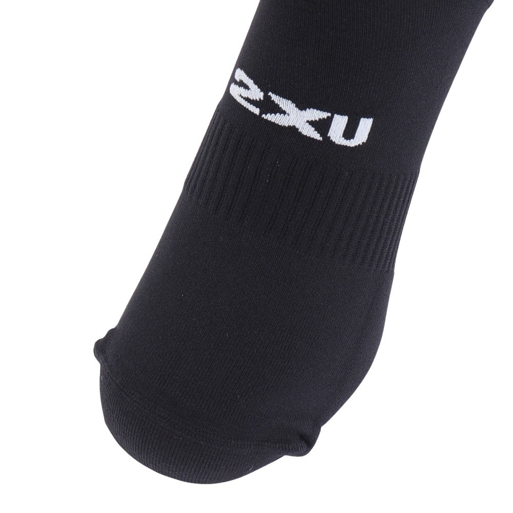 ツー・タイムズ・ユー（2XU）（メンズ、レディース）クルー丈 ソックス 3足組 UQ7238E-BLK/WHT ブラック