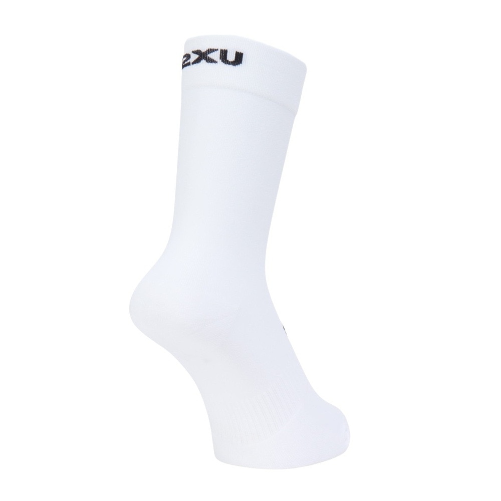ツー・タイムズ・ユー（2XU）（メンズ、レディース）クルー丈 ソックス 3足組 UQ7238E-WHT/BLK ホワイト