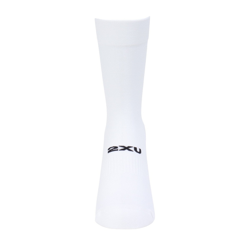ツー・タイムズ・ユー（2XU）（メンズ、レディース）クルー丈 ソックス 3足組 UQ7238E-WHT/BLK ホワイト