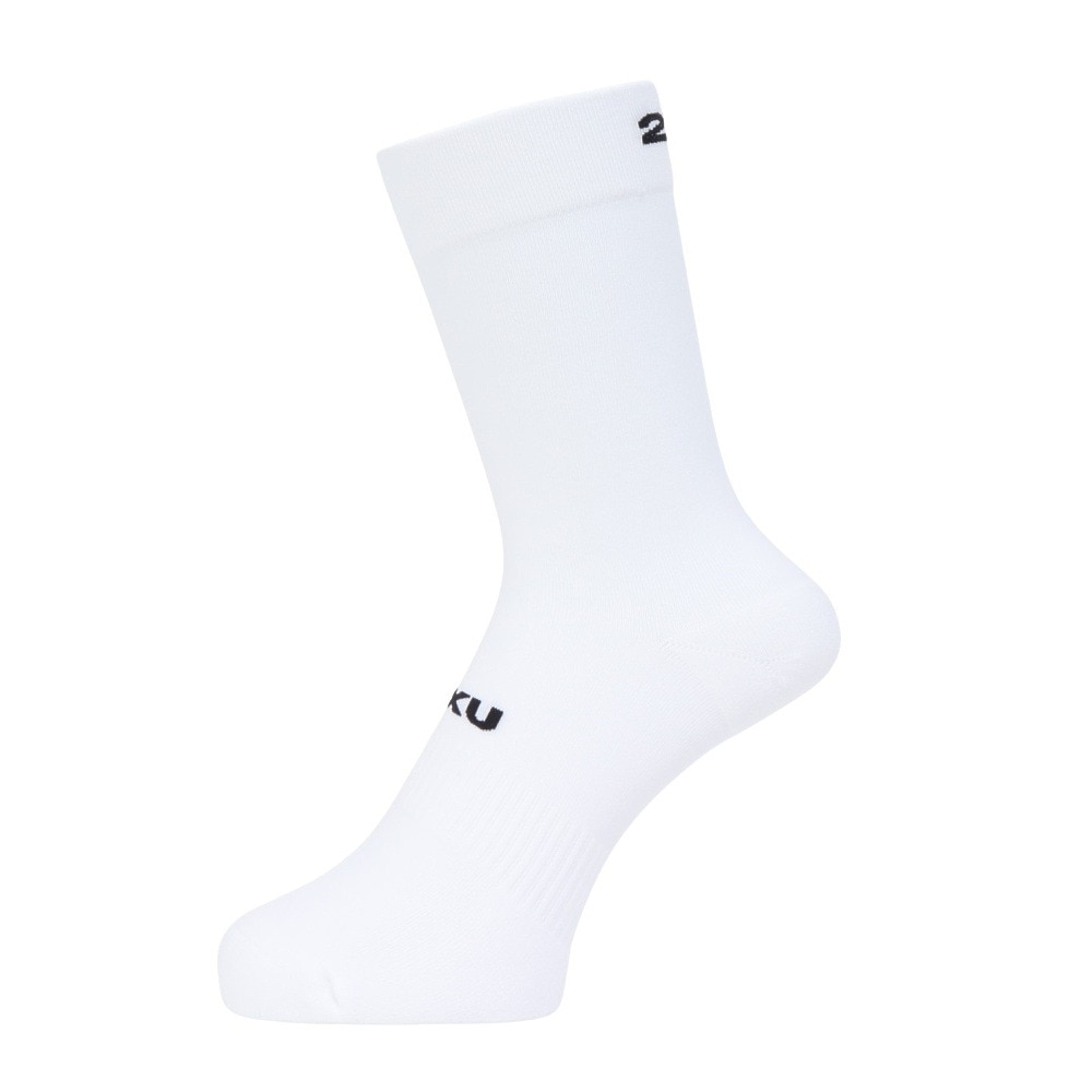 ツー・タイムズ・ユー（2XU）（メンズ、レディース）クルー丈 ソックス 3足組 UQ7238E-WHT/BLK ホワイト