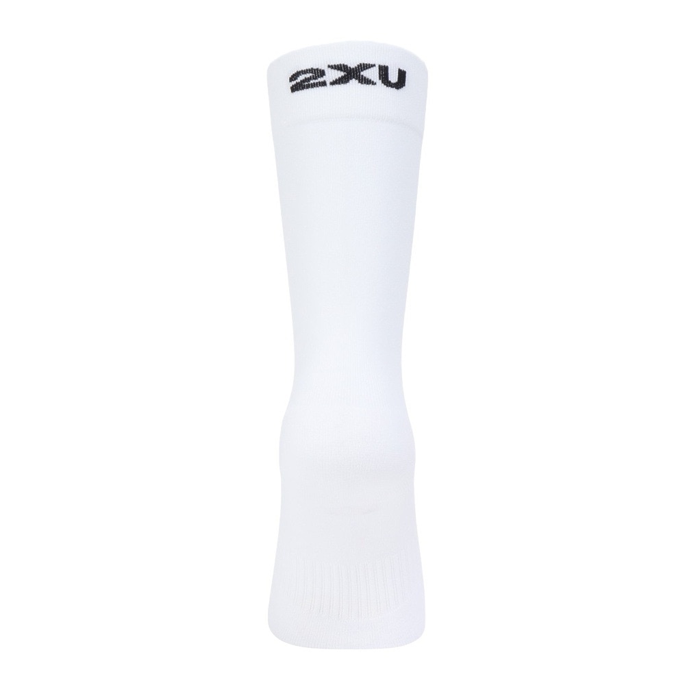 ツー・タイムズ・ユー（2XU）（メンズ、レディース）クルー丈 ソックス 3足組 UQ7238E-WHT/BLK ホワイト