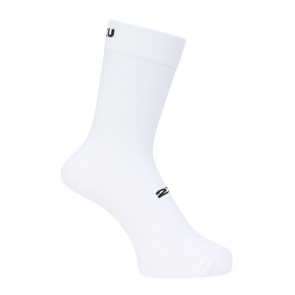 ツー・タイムズ・ユー（2XU）（メンズ、レディース）クルー丈 ソックス 3足組 UQ7238E-WHT/BLK ホワイト