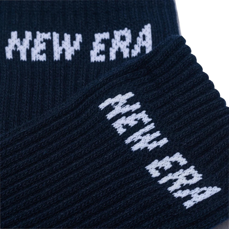 ニューエラ（NEW ERA）（メンズ、レディース、キッズ）ソックス クルー 3足組 紺  21-29cm 14518177  3足ソックス クルー丈 新調 カジュアル シンプル 