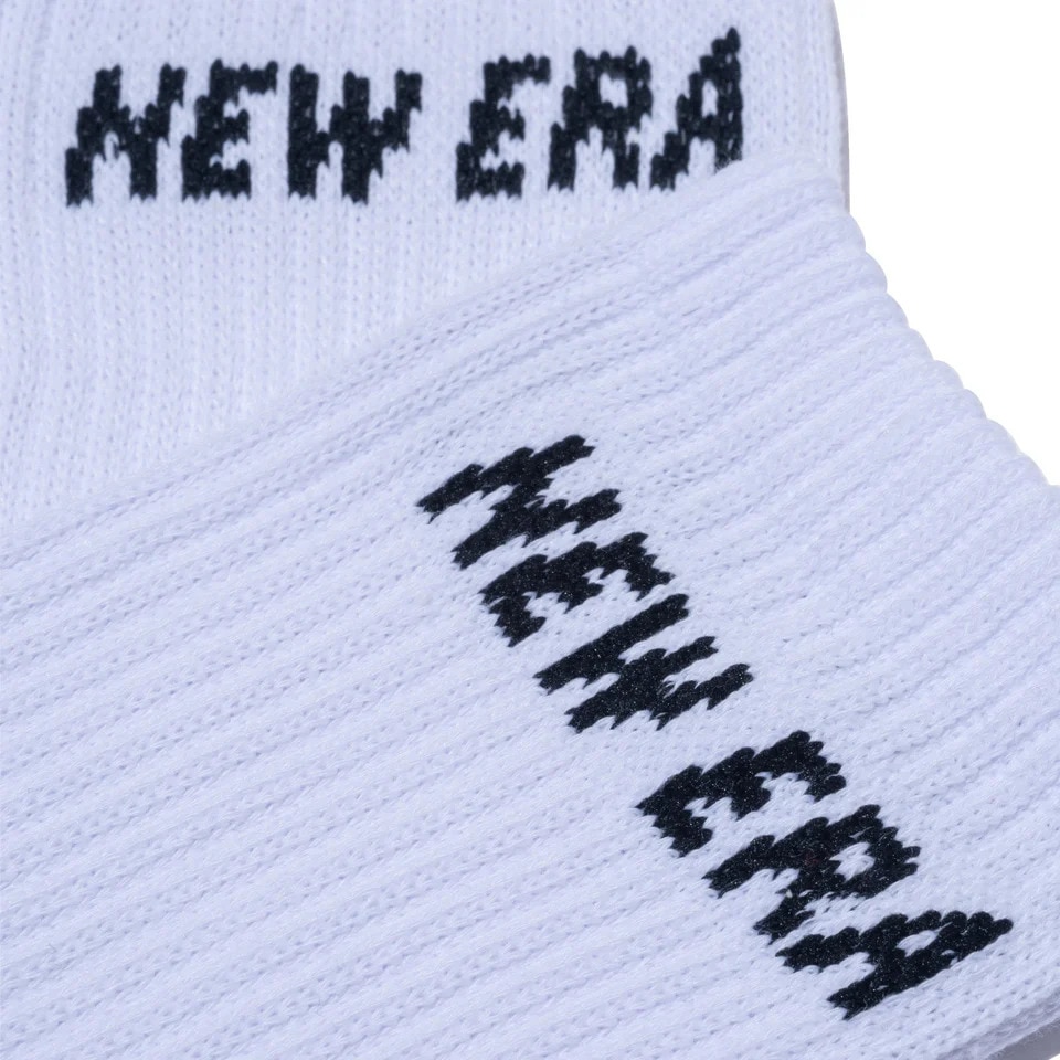 ニューエラ（NEW ERA）（メンズ、レディース）ソックス クルー丈 3足組 ブラック ブラック ホワイト 14518178