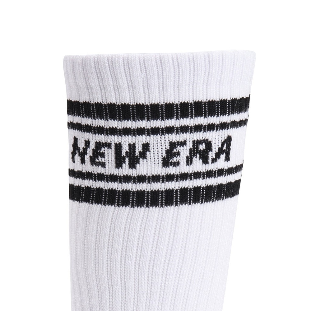 ニューエラ（NEW ERA）（メンズ、レディース）ソックス クルー丈 3足組 ライン ホワイト 14518179