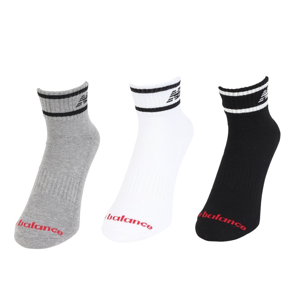 ニューバランス（new balance）（メンズ）靴下 ミッドレングス 3足組ソックス LAS55637AS 23-29cm