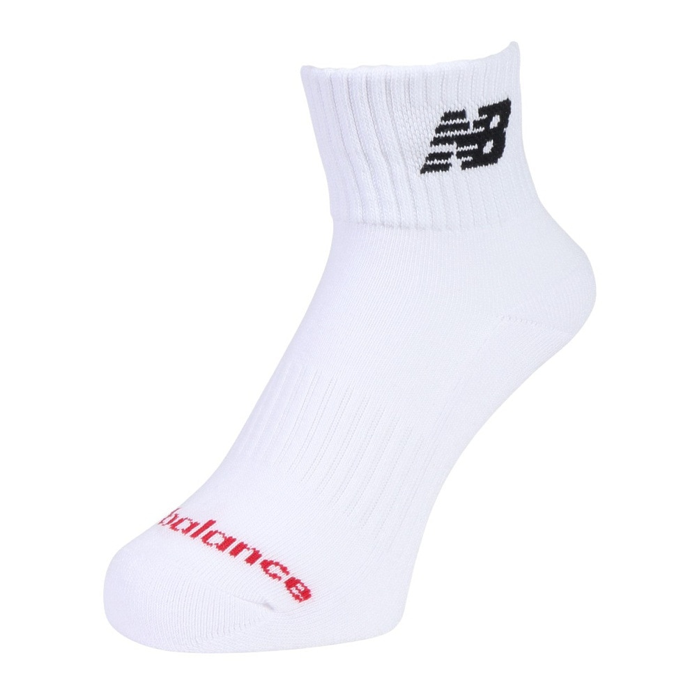 ニューバランス（new balance）（メンズ）ソックス ミッドレングス 3足組 白 LAS55637WT 新年度 新学期 新調 部活 学生 衣替え