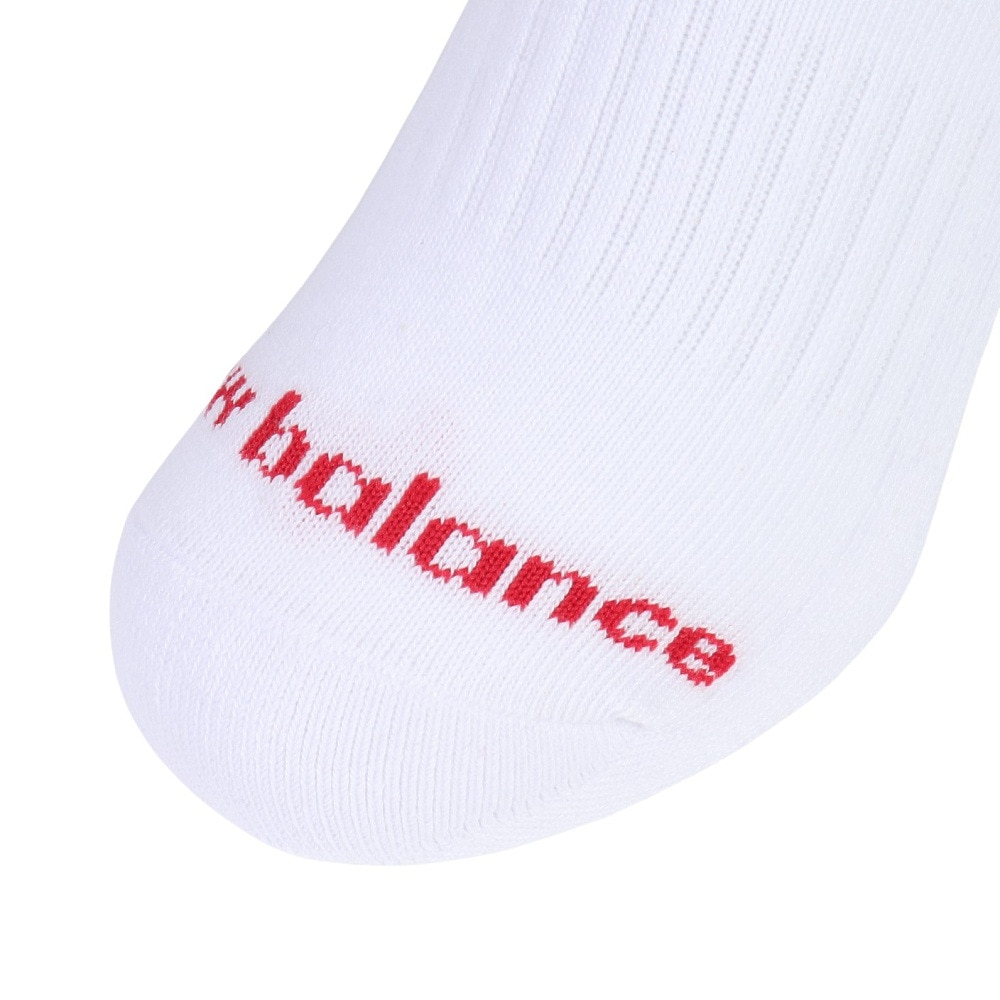 ニューバランス（new balance）（メンズ）ソックス ミッドレングス 3足組 白 LAS55637WT 新年度 新学期 新調 部活 学生 衣替え