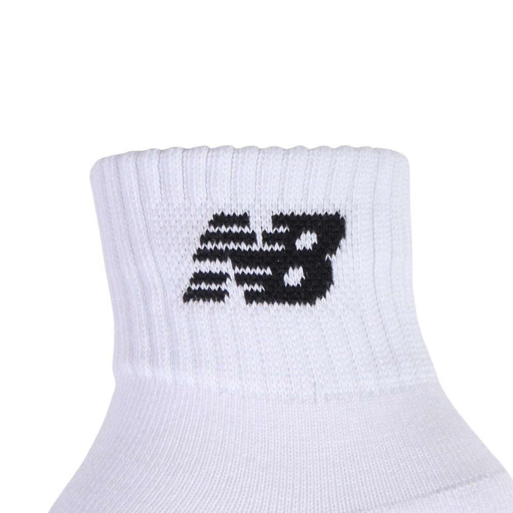 ニューバランス（new balance）（メンズ）ソックス ミッドレングス 3足組 白 LAS55637WT 新年度 新学期 新調 部活 学生 衣替え