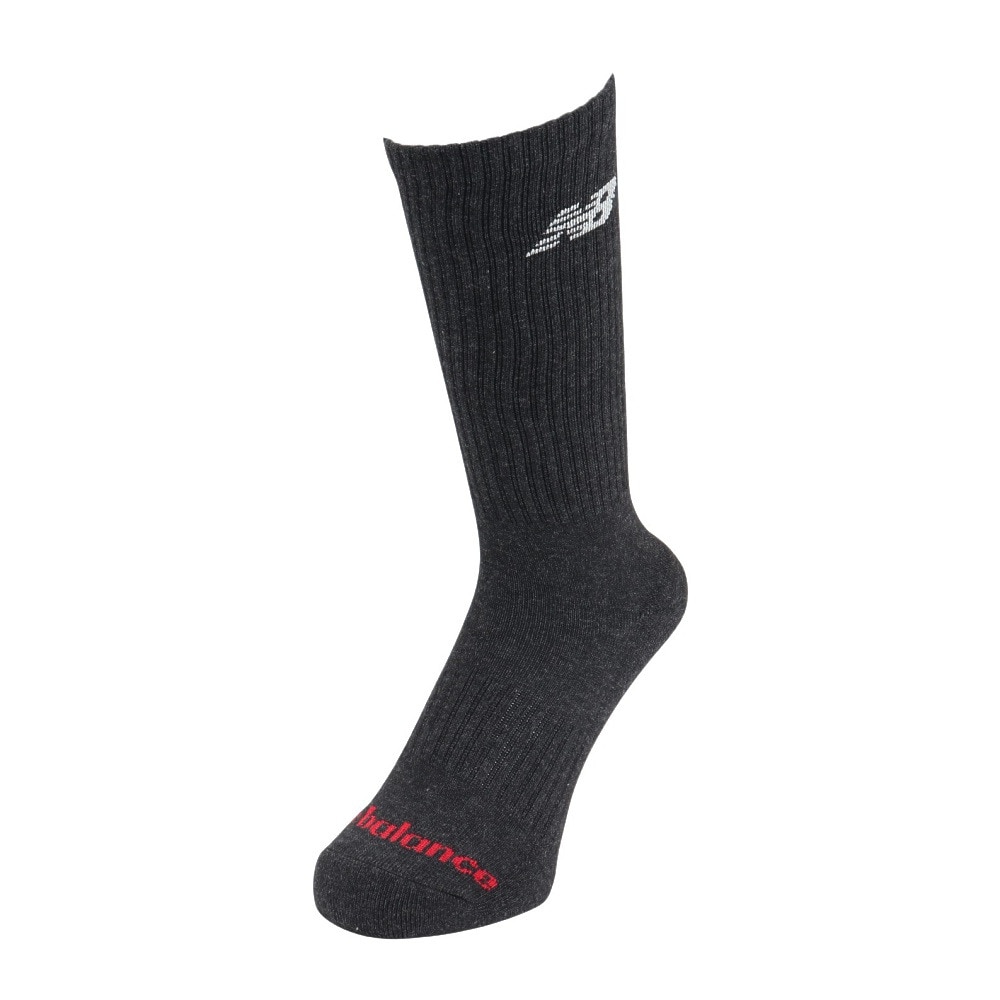 ニューバランス（new balance）（メンズ）ソックス レギュラーレングス 3足組 M-LLサイズ LAS55638AS1 カジュアル スポーティ スト系 シンプル おしゃれ