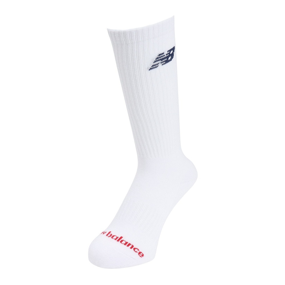ニューバランス（new balance）（メンズ）ソックス レギュラーレングス 白 M-LLサイズ 3足組LAS55638WT 新年度 新学期 新調 部活 学生 衣替え