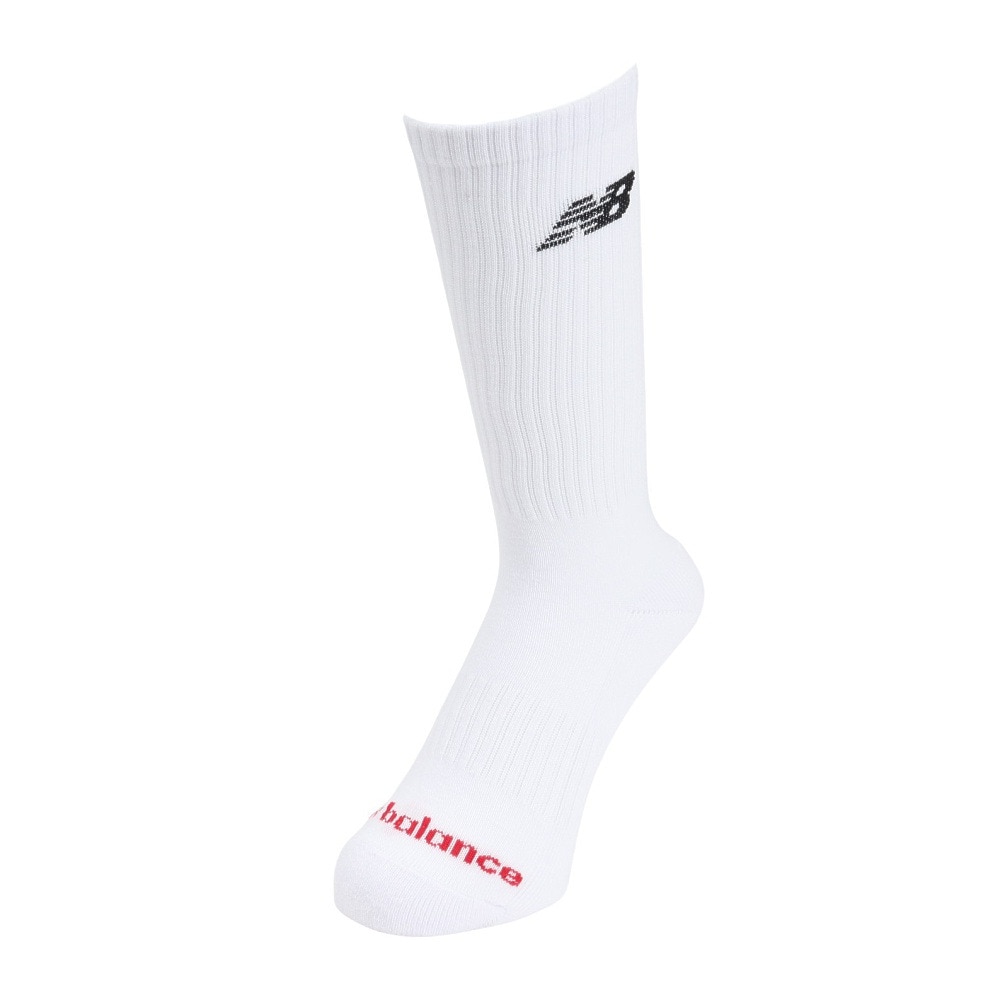 ニューバランス（new balance）（メンズ）ソックス レギュラーレングス 白 M-LLサイズ 3足組LAS55638WT 新年度 新学期 新調 部活 学生 衣替え