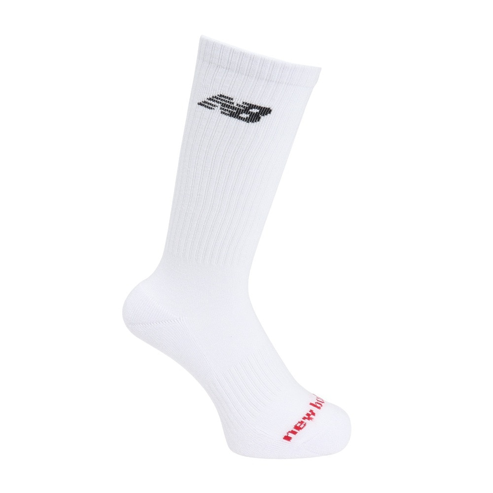 ニューバランス（new balance）（メンズ）ソックス レギュラーレングス 白 M-LLサイズ 3足組LAS55638WT 新年度 新学期 新調 部活 学生 衣替え