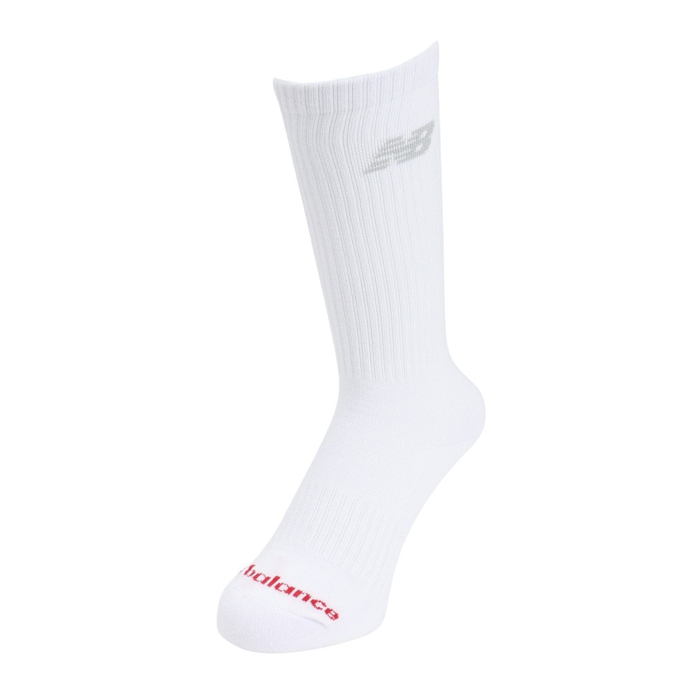 ニューバランス（new balance）（メンズ）ソックス レギュラーレングス 白 M-LLサイズ 3足組LAS55638WT 新年度 新学期 新調 部活 学生 衣替え