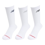 (メンズ)ソックス レギュラーレングス 白 M-LLサイズ 3足組LAS55638WT 新年度 新学期 新調 部活 学生 衣替え