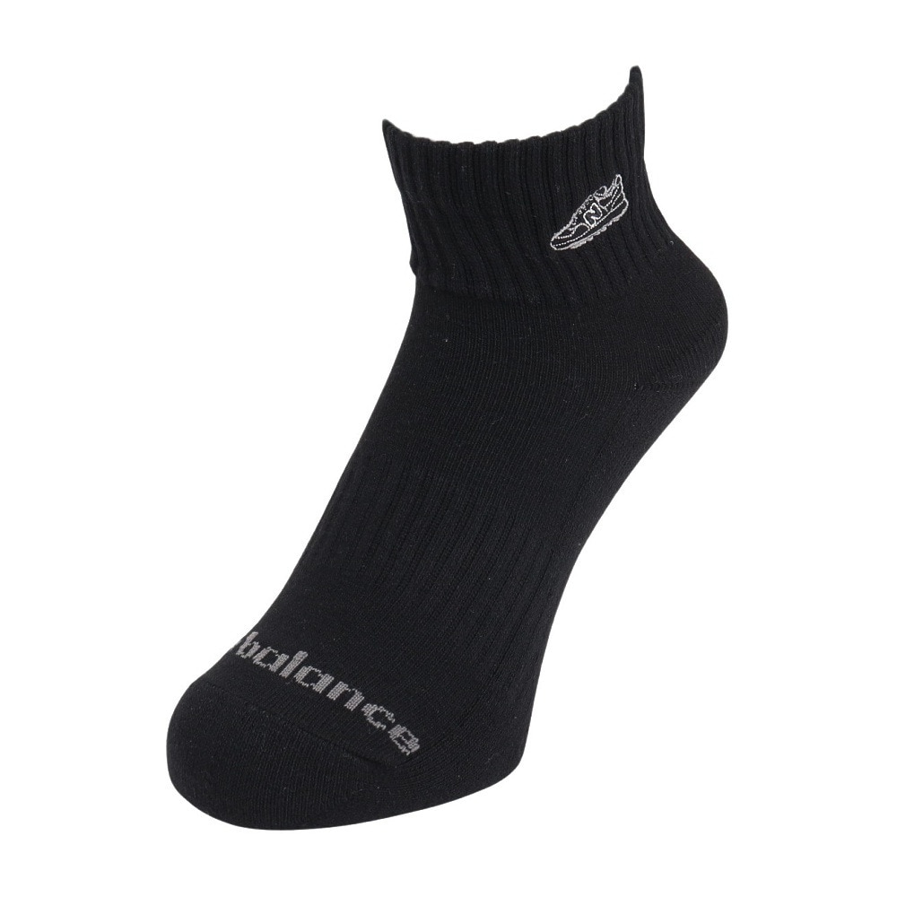 ニューバランス（new balance）（メンズ）ソックス ミッドレングス 3足組  M-LLサイズ Wappen LAS55658BK 新年度 新学期 新調 部活 学生 衣替え
